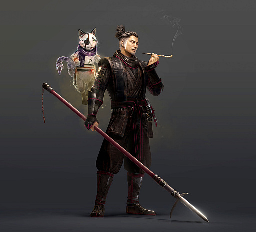 画像ギャラリー No.001のサムネイル画像 / 「仁王2」に登場する武将「真柄直隆」と先代「服部半蔵」，そして「本多忠勝」のスクリーンショットとキャラクター画像が公開