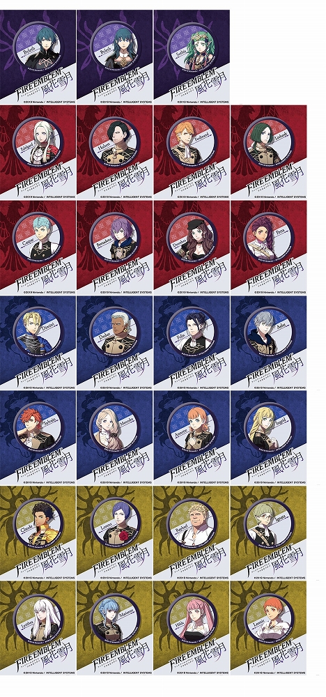 画像ギャラリー No.001のサムネイル画像 / 「ファイアーエムブレム 風花雪月」の缶バッジとアクリルスタンドが8月上旬に発売決定