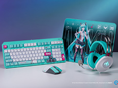 初音ミクコラボモデルのゲーマー向けキーボードやワイヤレスマウス，ヘッドセットにマウスパッドがASUSから登場