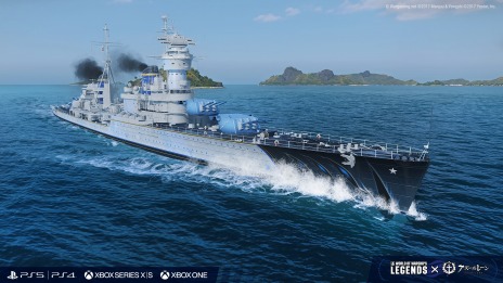 画像ギャラリー No.010のサムネイル画像 / 「World of Warships: Legends」×「アズールレーン」コラボ第4弾，2月6日に開始。自由アイリス教国の“サン・ルイ”が初登場