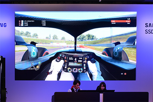 画像ギャラリー No.004のサムネイル画像 / ［TGS 2018］元F1レーサーの片山右京さんによる「F1 2018」体験実況プレイが行われたSamsung SDDブースのイベントレポート