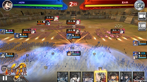 画像ギャラリー No.004のサムネイル画像 / 「三国志大戦M」の戦闘システムが公開に。セミオートバトルを採用しつつも,手動操作による「計略」がポイント