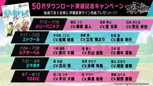 画像ギャラリー No.004のサムネイル画像 / 「ダンキラ!!!」,新イベント「夏だ!甘味だ!パティシエウォーズ」が本日スタート