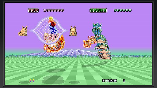 画像ギャラリー No.003のサムネイル画像 / 「SEGA AGES スペースハリアー」の発売日が6月27日に決定。地平線の彼方から現れる魔物たちを撃ち落とす名作アーケード3Dシューティング