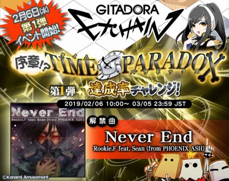 画像ギャラリー No.001のサムネイル画像 / 「GITADORA EXCHAIN」,シリーズ20周年カウントダウンイベント「序章!? TIME PARADOX 第1弾」が開催