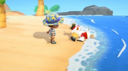 画像ギャラリー No.036のサムネイル画像 / 「あつまれ どうぶつの森」で海開き! 島の周囲の海を泳げる新バージョンで海水浴を楽しんだ