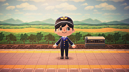 画像ギャラリー No.004のサムネイル画像 / 京阪電車の制服が「あつまれ どうぶつの森」で使用できるマイデザインに登場。プレミアムカーのアテンダントにもなれる