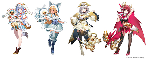 画像ギャラリー No.001のサムネイル画像 / ホロライブ3期生が「モンスターハンター」とコラボ決定。兎田ぺこらさんらがウルク,カガチ,アンヘル,メルゼ装備のイラストで登場
