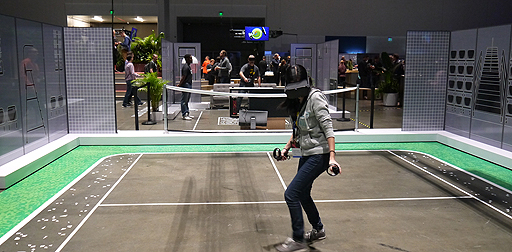 画像ギャラリー No.003のサムネイル画像 / 一体型VR HMD「Oculus Quest」実機プレイ。激しいラリーを満喫できるVRテニスゲーム「Tennis Scramble」など3作品をチェックしてきた