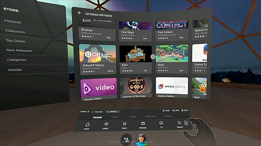 画像ギャラリー No.006のサムネイル画像 / Oculus Quest向けのハンドトラッキングを体験。外部センサーなしで余剰な電力消費もないという，頼もしい最新テクノロジー
