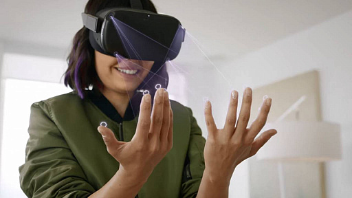 画像ギャラリー No.002のサムネイル画像 / 「Oculus Quest」にハンドトラッキング機能実装。コントローラなしでメニューなどの操作が可能に