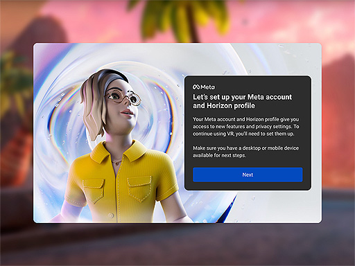 画像ギャラリー No.002のサムネイル画像 / 「Meta Quest」はFacebookアカウントなしでログイン可能に。Metaが新たなアカウント機能を8月に導入
