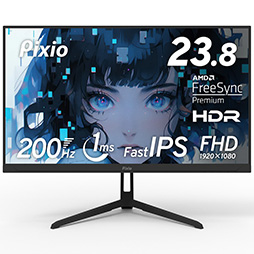 画像ギャラリー No.001のサムネイル画像 / 200Hz表示対応で2万円台のゲーマー向け23.8型フルHDディスプレイがPixioから登場