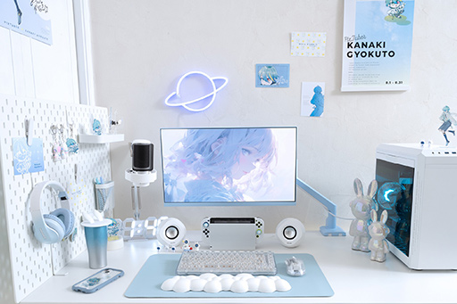画像ギャラリー No.003のサムネイル画像 / 23.8型200Hz表示で2万円台のPixio製ゲーマー向けディスプレイに,明るいパステルブルーとパステルピンクのカラバリが登場