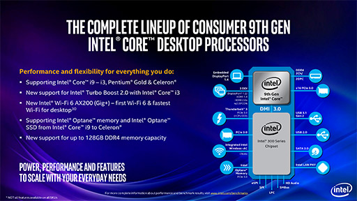 画像ギャラリー No.002のサムネイル画像 / Intel，計25製品のデスクトップPC向け第9世代Coreプロセッサを発表。低消費電力版や100ドル未満の低価格CPUを拡充