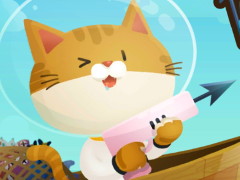 可愛い猫がモリで魚を仕留めるシューティングゲーム「モリにゃん」を紹介する「(ほぼ)日刊スマホゲーム通信」第1840回