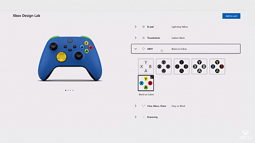 画像ギャラリー No.002のサムネイル画像 / 好きな色の組み合わせで「Xbox Wireless Controller」を作れる「Xbox Design Lab」がサービス再開。ただし発送は北米・西欧のみ