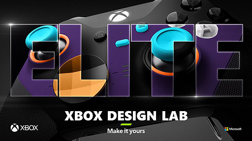 画像ギャラリー No.007のサムネイル画像 / Xbox Design Labのラインナップに「Xbox Elite ワイヤレス コントローラー シリーズ 2」が加わる。自分好みのカラーカスタマイズが可能に