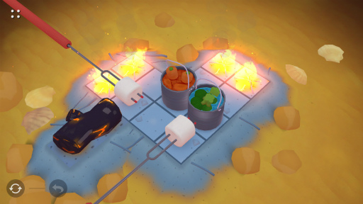 画像ギャラリー No.007のサムネイル画像 / 焼きマシュマロを作ろう。iOS向けパズル「Campfire Cooking」を紹介する「(ほぼ)日刊スマホゲーム通信」第1848回