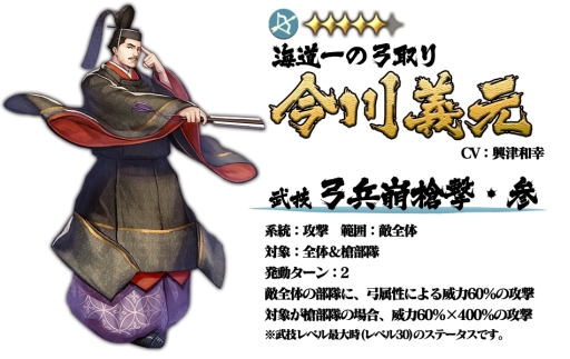 画像ギャラリー No.002のサムネイル画像 / 「戦国大河」に海道一の弓取りと名高い「今川義元」を主役とした物語が追加