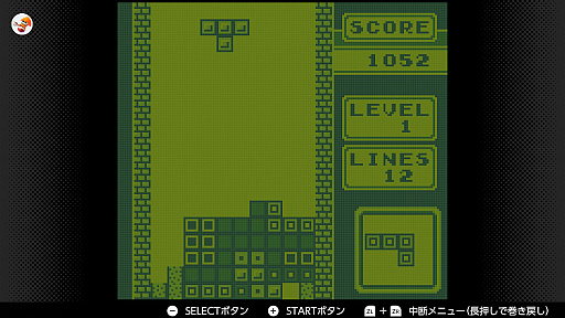 画像ギャラリー No.010のサムネイル画像 / ゲームボーイ版「テトリス」は,現在の基準だと激ムズ? 当時のスタンダードが“鬼仕様”になった7つの理由