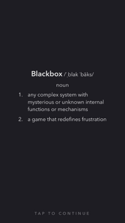 画像ギャラリー No.001のサムネイル画像 / iPhoneでアハ体験! iOS向け謎解きゲーム「Blackbox」を紹介する「(ほぼ)日刊スマホゲーム通信」第1868回