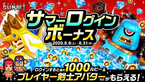 画像ギャラリー No.002のサムネイル画像 / 「ガンビット」，最大1000ルビーや夏にちなんだプレイヤーアバターがもらえるキャンペーンが8月8日より開催