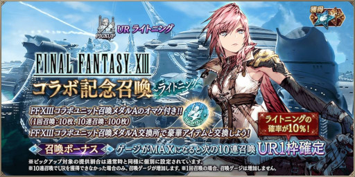 画像ギャラリー No.002のサムネイル画像 / 「FFBE幻影戦争」,「FFXIII」コラボを開催。“ライトニング”と“ホープ”が登場
