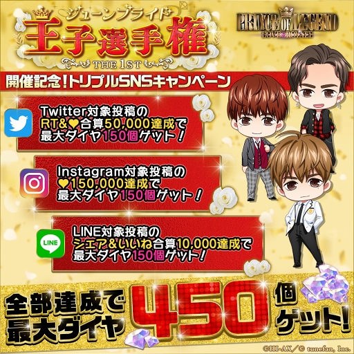画像ギャラリー No.001のサムネイル画像 / 「プリロワ」,メッセージ付きブロマイド&動画が獲得できる「王子選手権」が6月18日から開催