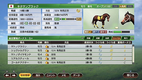 画像ギャラリー No.005のサムネイル画像 / 競馬シム「Winning Post 9」,ライバル関係の要素も盛り込んだ配合と,2019年競馬データ対応に関する最新情報が公開