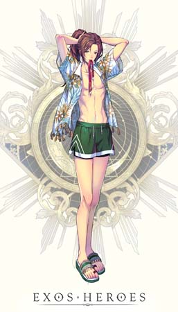 画像ギャラリー No.002のサムネイル画像 / 「エグゾスヒーローズ」，新規フェイトコア｢ピーチスパークリング ネメリス｣＆専用装備｢コンチテリウス｣が登場