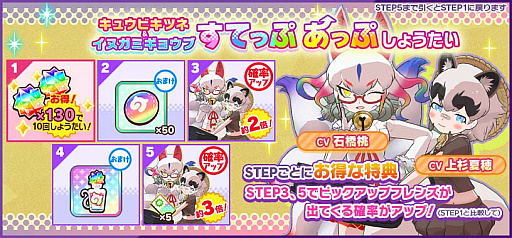 画像ギャラリー No.006のサムネイル画像 / 「けものフレンズ3」で“キュウビキツネ&イヌガミギョウブすてっぷあっぷしょうたい”開催