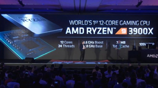 画像ギャラリー No.003のサムネイル画像 / AMD，次世代CPUアーキテクチャ「Zen 2」を採用した12コアプロセッサ「Ryzen 9 3900X」を発表