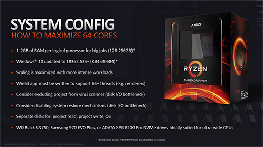 画像ギャラリー No.011のサムネイル画像 / AMD，1パッケージで64コア128スレッドを実現したCPU「Ryzen Threadripper 3990X」を2月8日発売。価格は約50万円