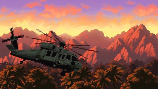 画像ギャラリー No.001のサムネイル画像 / 「Katana ZERO」無料DLCの映像が公開。新たなステージでの戦闘やジャングルを駆けるヘリの姿を確認できる