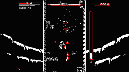 画像ギャラリー No.006のサムネイル画像 / 落下型アクションSTG「Downwell」,Switch版の配信が本日スタート。“縦画面”でのプレイにも対応
