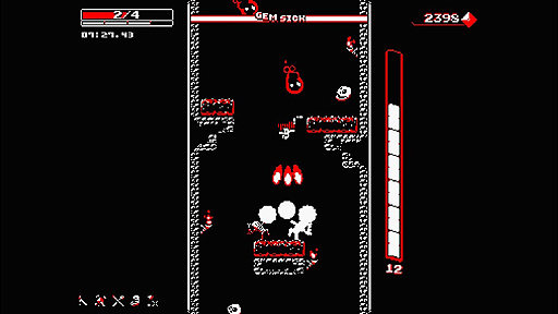 画像ギャラリー No.007のサムネイル画像 / 落下型アクションSTG「Downwell」,Switch版の配信が本日スタート。“縦画面”でのプレイにも対応
