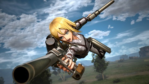 画像ギャラリー No.005のサムネイル画像 / 「進撃の巨人2 -Final Battle-」，「射撃装備」のフックドライブシーンが画像で公開。キャラエピソードモードの追加画像も