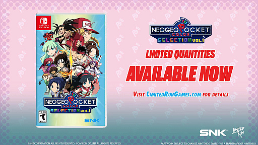 画像ギャラリー No.003のサムネイル画像 / パッケージ版「KONAMI Arcade Classics Anniversary Collection」と「NEOGEO POCKET COLOR SELECTION Vol.2」,Limited Run Gamesで予約受付開始