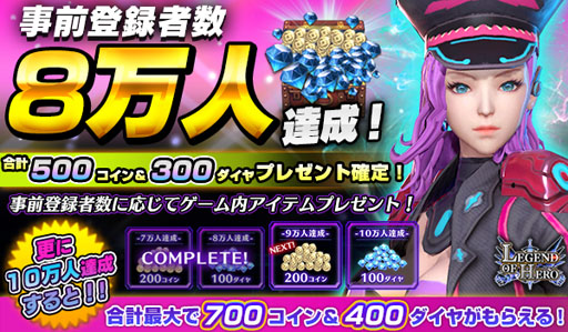 画像ギャラリー No.006のサムネイル画像 / 「レジェンドオブヒーロー」，事前登録者数が8万件を突破