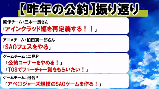 画像ギャラリー No.001のサムネイル画像 / ［TGS 2020］「ソードアート・オンライン」スペシャル生放送レポート。「アリシゼーション・リコリス」の新DLC情報が公開