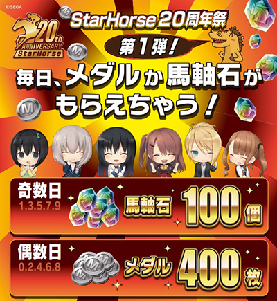 画像ギャラリー No.002のサムネイル画像 / 「StarHorse4」,ログインボーナスなどシリーズ20周年記念のイベントやキャンペーンが開催中