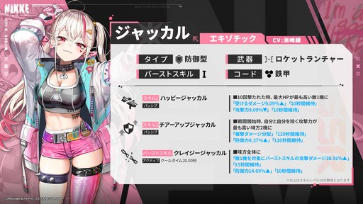 画像ギャラリー No.002のサムネイル画像 / ［プレイレポ］「勝利の女神：NIKKE」の新キャラ“ジャッカル”はダメージ分割が強力な防御型。先行プレイでの感触や性能について紹介しよう