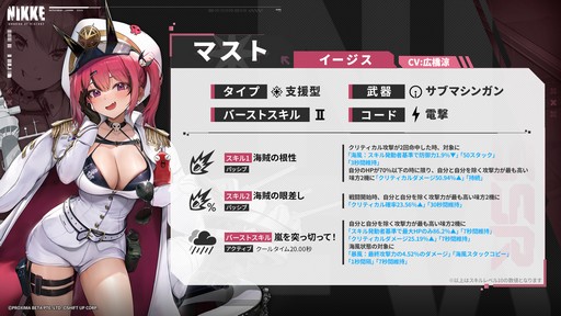 画像ギャラリー No.002のサムネイル画像 / ［プレイレポ］「勝利の女神：NIKKE」の新キャラ“マスト”はクリティカル狙いの編制に入れたいニケだ。最大HP調整による効果も面白い