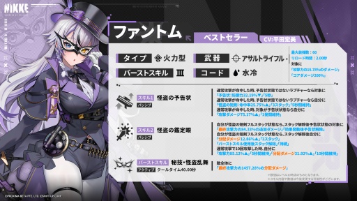 画像ギャラリー No.005のサムネイル画像 / 「勝利の女神:NIKKE」,司書と怪盗の顔を持つ新SSR「ファントム」登場。最新バージョンPHANTOM THIEF VS DETECTIVEを本日実装