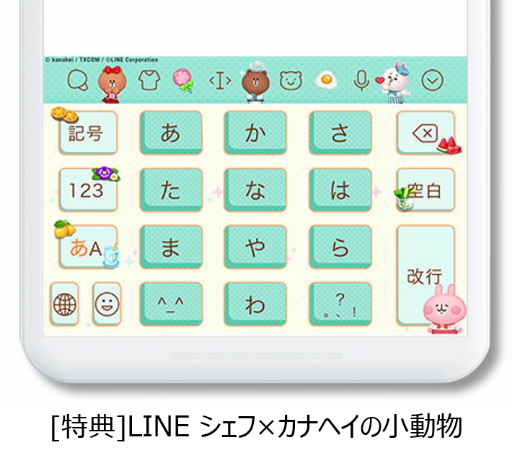 画像ギャラリー No.002のサムネイル画像 / Simeji,「LINE シェフ」×「カナヘイの小動物」コラボきせかえを配信