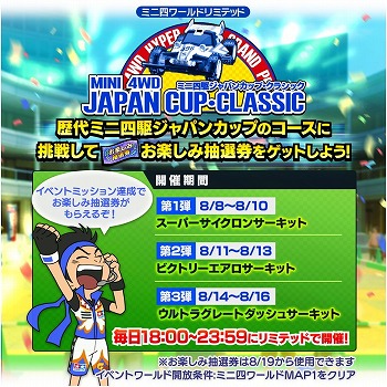 画像ギャラリー No.003のサムネイル画像 / 「ミニ四駆 超速グランプリ」,イベント“ジャパンカップ・クラシック”が実施