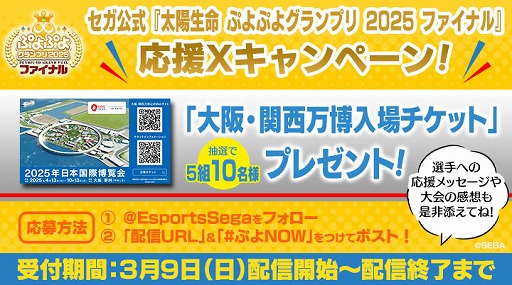 画像ギャラリー No.009のサムネイル画像 / 「太陽生命 ぷよぷよグランプリ 2025 ファイナル」，ライブ配信情報を公開