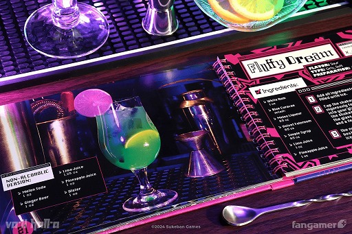 画像ギャラリー No.003のサムネイル画像 / 「VA-11 Hall-A」,レシピ本「Karmotrine Dream Cocktail Recipe Book」を海外で発売。現実の材料を使って作中のカクテルを再現できる