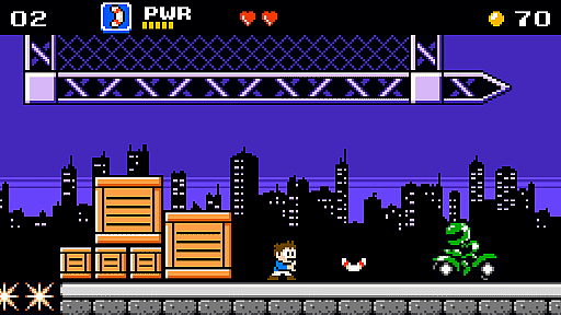 画像ギャラリー No.005のサムネイル画像 / Switch用DL専用ソフト「Venture Kid」が配信開始。ドット絵風のグラフィックスが懐かしさを感じさせるレトロスタイルの2Dアクションゲーム